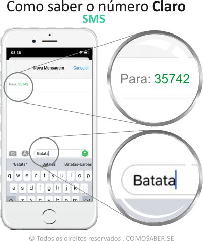 Como saber meu número de celular Claro com SMS