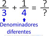 Adição e subtração de frações com denominadores diferentes b