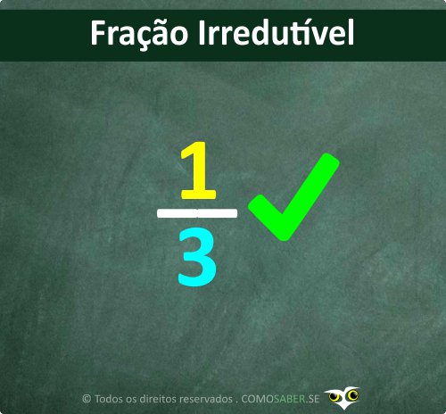 FRAÇÃO, FRAÇÃO IRREDUTÍVEL