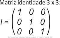 Propriedades da multiplicação de matrizes Matriz identidade 3x3